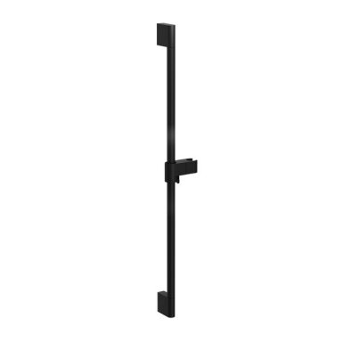 Juodas dušo stovas su stumdomu laikikliu 70 cm